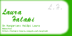 laura halapi business card