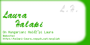 laura halapi business card